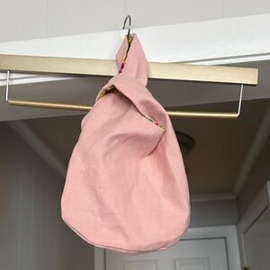 Elegant Pink Knot Handle Tote Bag